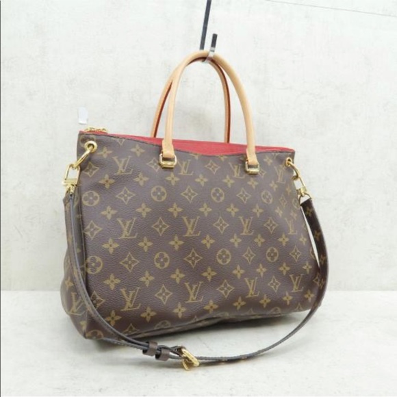 ⭐️LOUIS VUITTON PALLAS BROWN RED MONOGRAM CANVAS⭐️ - Picture 4 of 11